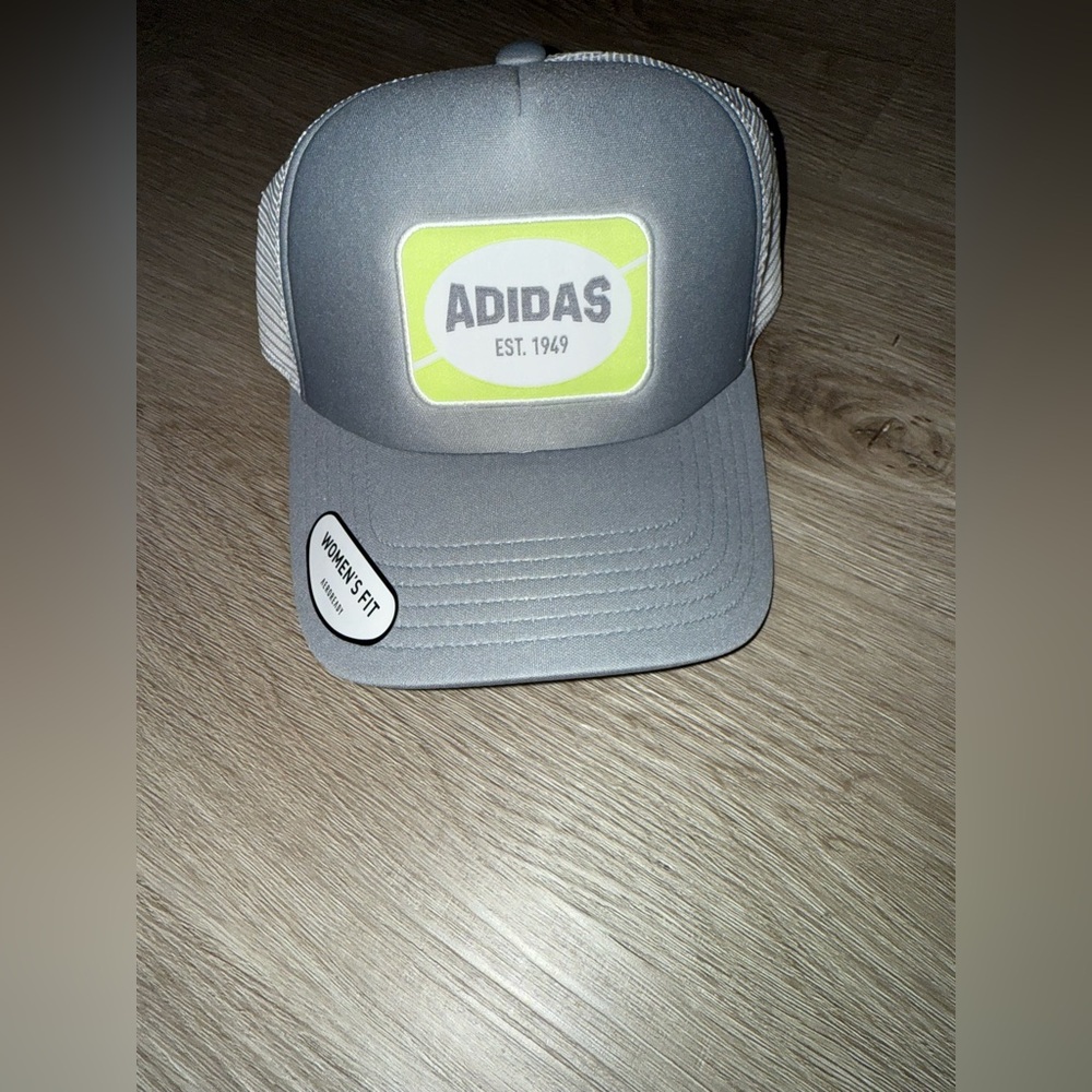 Adidas Gray Cap with Lime Accent